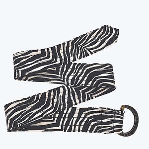 Host 🎉 Pick! J Crew 100% Silk Zebra Print Belt
